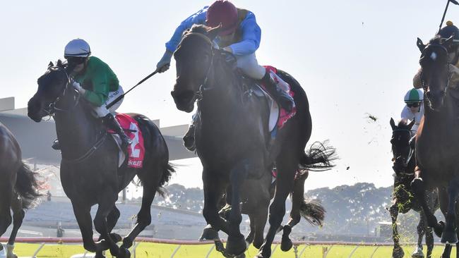 On-pacer Apache Song could again prove hard to run down over 1400m at Flemington on Saturday. Picture: Racing Photos via Getty Images.