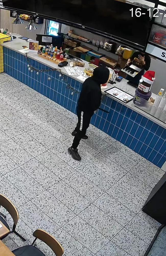 Burger Road restaurant in Craigieburn was held up by a machete-wielding robber. Picture: Victoria Police