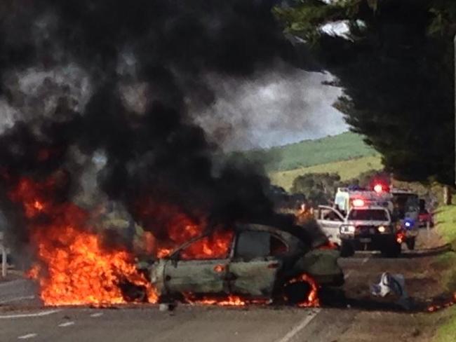 29/7/19 Fatal crash at Normanville , South Australia . MUST CREDIT : Nine News