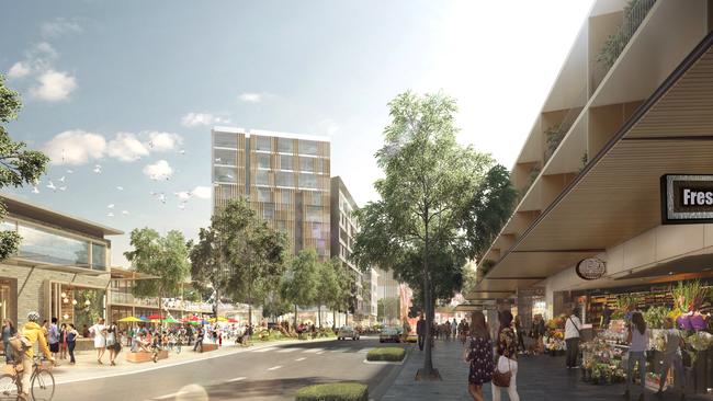 An artist's impression of what Edmondson Park Town Centre will look like upon completion. It is due for completion in 2019.