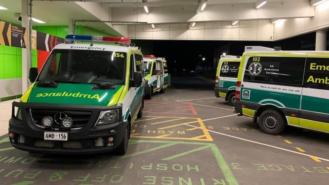 Ambulance ramping. Picture supplied by Phil Palmer of Ambulance Employees Association