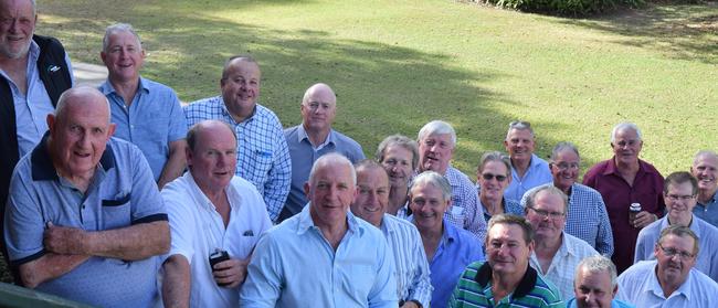 The 40th anniversary of the Brothers Rugby League Club's 1978 premiership. BACK ROW: Murray McPherson, Graeme Manning, Michael Nolan, Brad Kennedy, Mike Dore, Peter Tobin, John Tobin, Ross Kingston, Dave Edgar, Bill Wilson and Bernie Dore. FRONT ROW: Bob Pearce, John Marlow, Max Gilmore, Mark Daunt, Ron Betts, Alan Treichel, Clyde Venson, Dan Waters, Owen Jetrich and Greg Hickey.