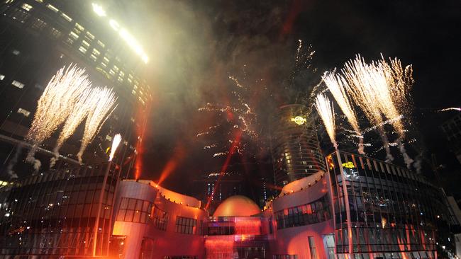 A fireworks display marks the opening of a casino at the Hard Rock Cafe Hotel inside the City of Dreams Entertainment and Casino Resort Complex in Macau in 2009.