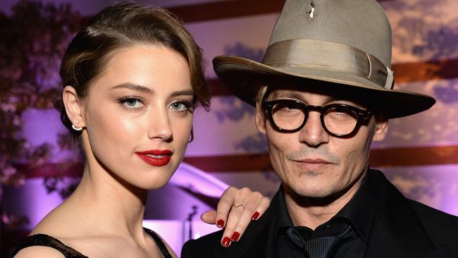 Johnny Depp and Amber Heard in Los Angeles, California, in 2014. Picture: Getty Images