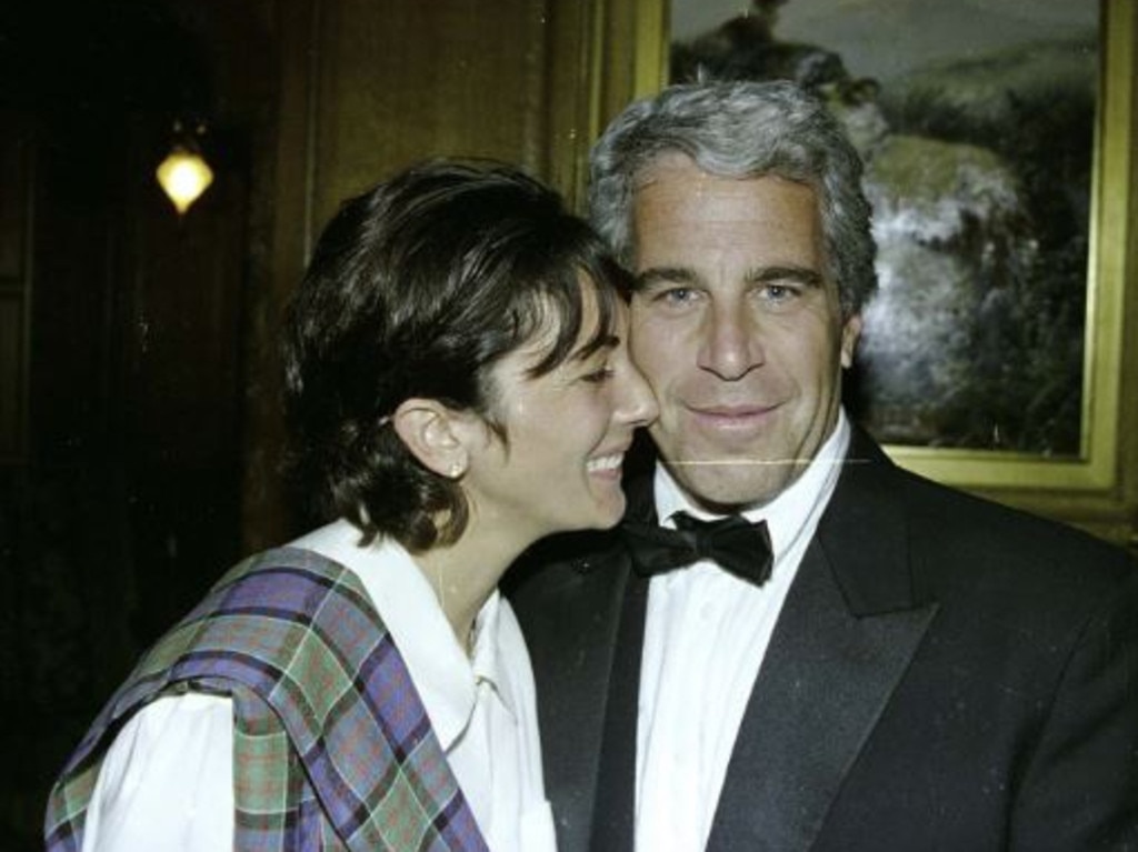 Never before seen photos of Ghislaine Maxwell and Jeffrey Epstein were shown in court. Picture: Southern District Court of New York/AFP