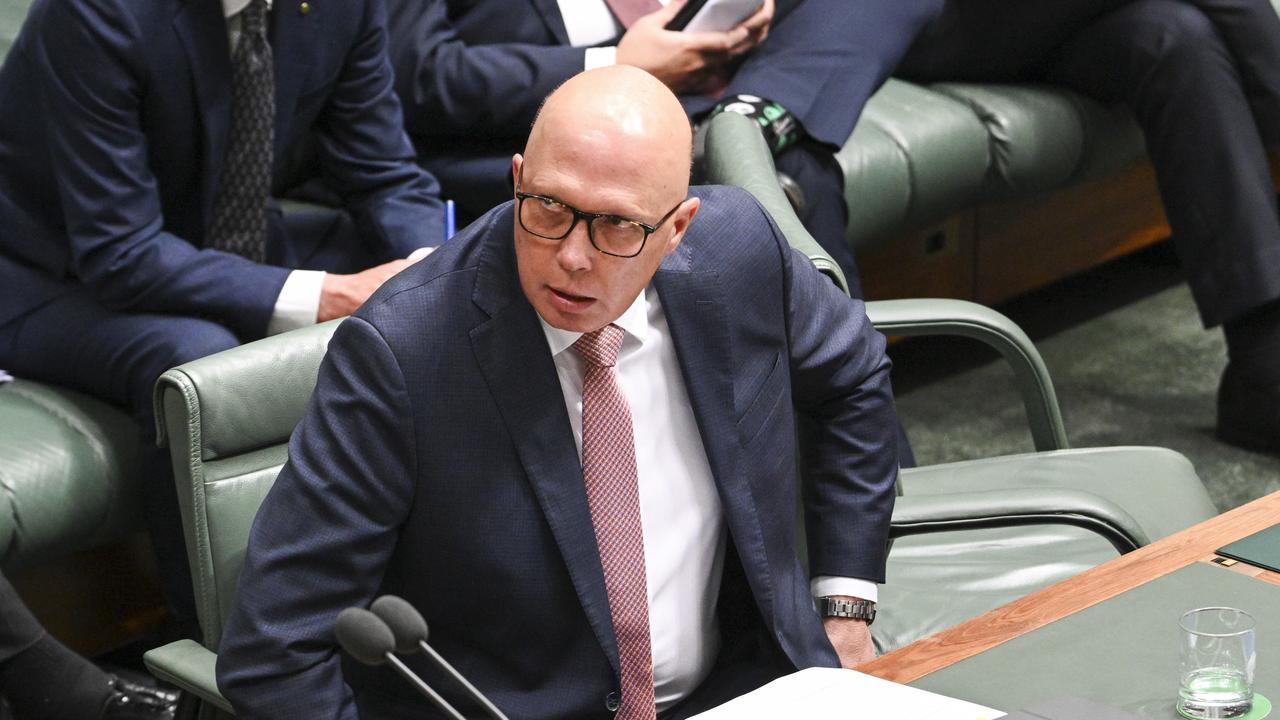 Mr Dutton tried to put the pressure on the government over NZYQ on Tuesday. Picture: NCA NewsWire / Martin Ollman