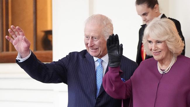 Queen Camilla returned to public duties after recovering from illness to join the King’s farewell to Qatar's Emir Sheikh Tamim bin Hamad al-Thani. Picture: AFP