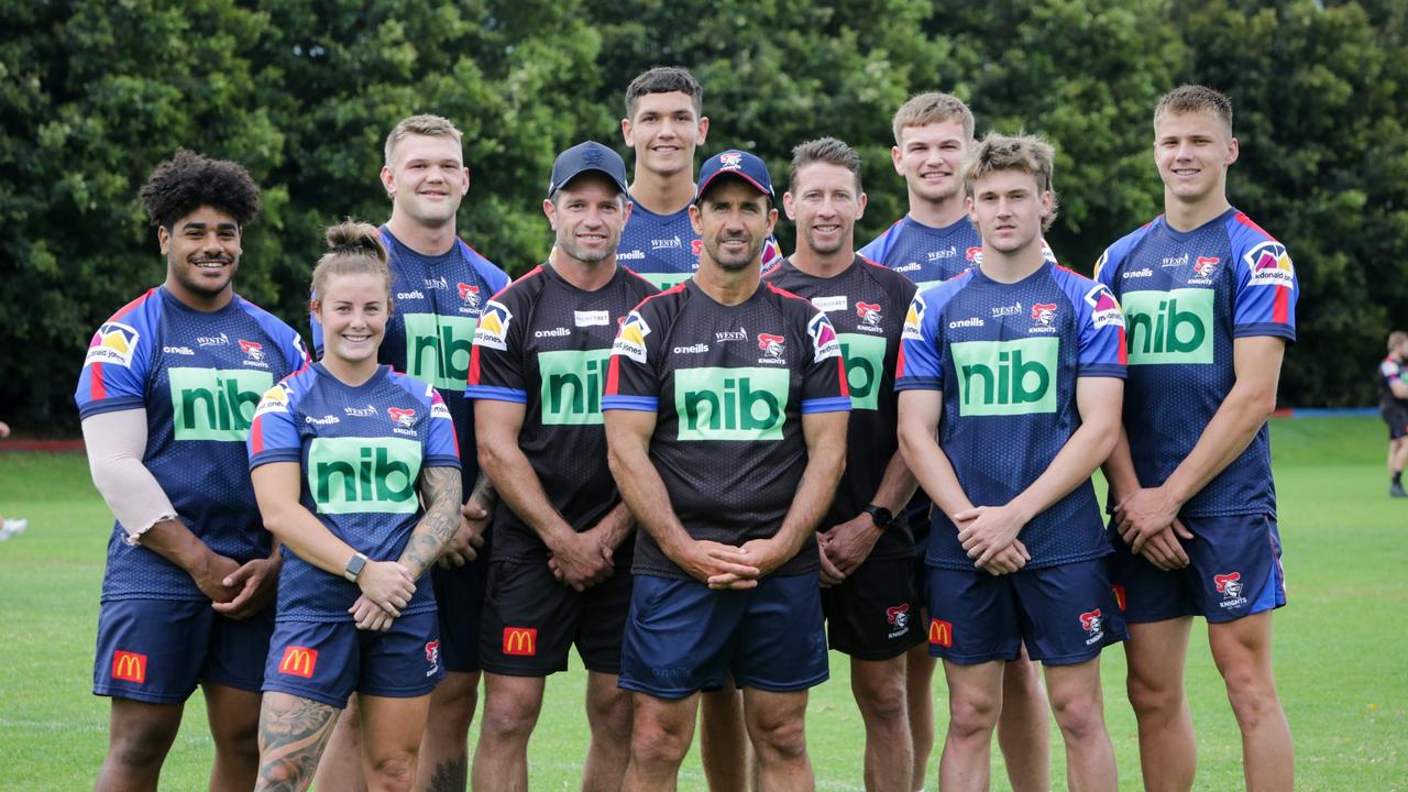 The Knights have reshaped their junior development program with the support of NRL legends including Danny Buderus, Andrew Johns and Kurt Gidley. Picture by Liam Driver.