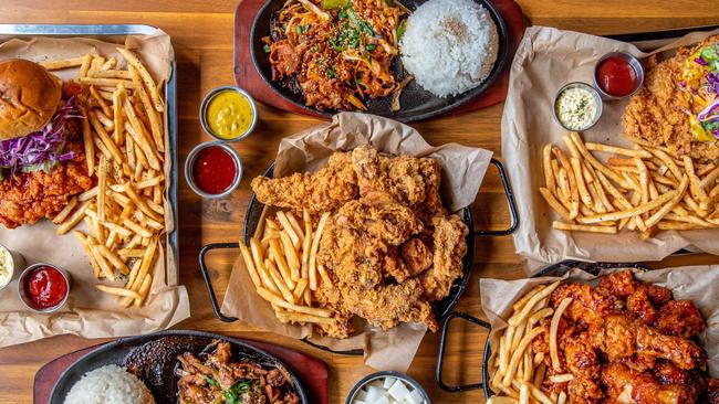 Some of the fare on offer at Seoulful Chicken in Everton Park.