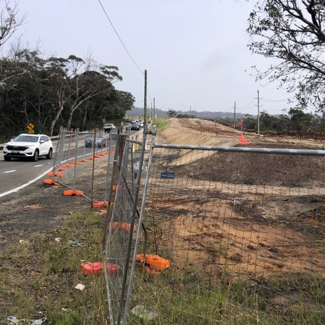 A section of the "deferred" $340 million upgrade to the 3.4km Mona Vale Road (West) this week. Picture: Jim O’Rourke