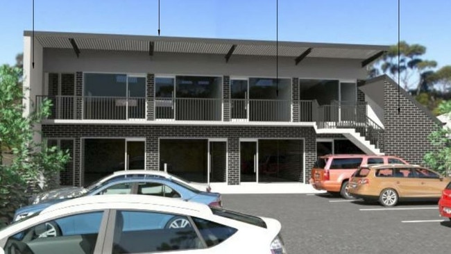 Artist impression of retail/office block planned for a residential property at Grange Rd, Flinders Park.