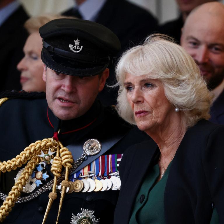 Camilla, Duchess of Cornwall talks with General Sir Patrick Sanders (Photo by Henry Nicholls - WPA Pool/ Getty Images)