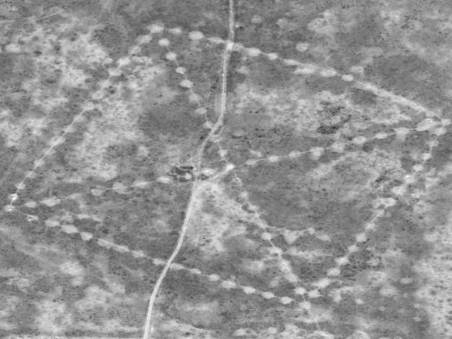 The mysterious Steppe Geoglyphs of Kazakhstan. Picture: DigitalGlobe/ NASA