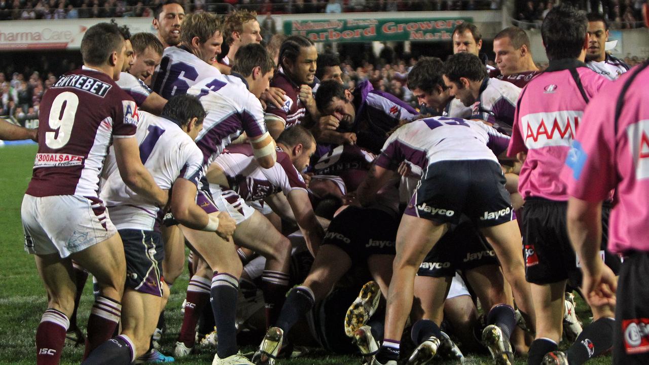 The Battle of Brookvale. Picture: AAP Image/Action Photographics, Renee McKay