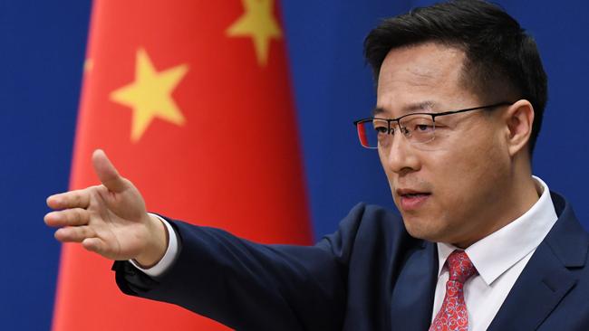 Chinese Foreign Ministry spokesman Zhao Lijian. Picture: AFP