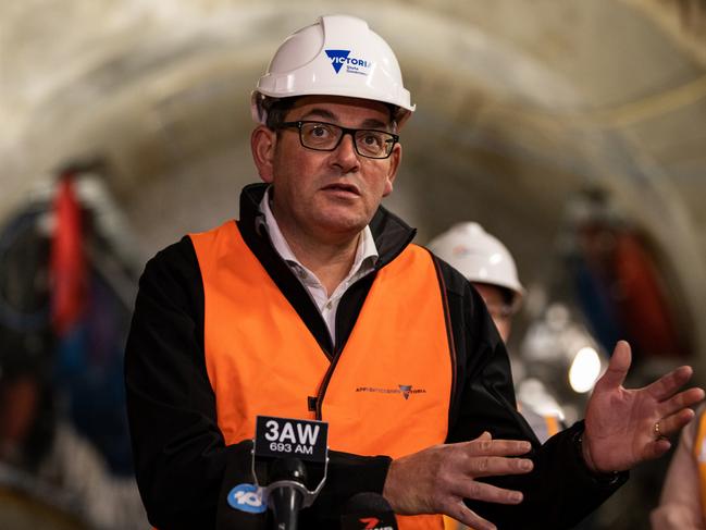 Hard hats at the ready for the release of the unauthorised Daniel Andrews biography.