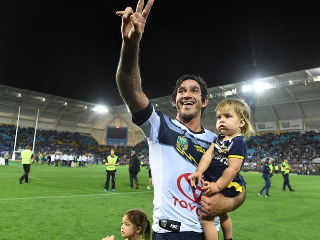 Rugby’s Johnathon Thurston has been honoured for being an excellent role model. Pic: AAP/Dave Hunt