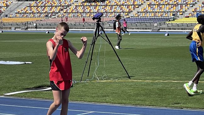 Ben Hooper of Terrace celebrates a win.