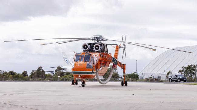 One of the aircraft is seen during the State Aircraft Fleet and summer fire campaign launch in Avalon, Victoria, Tuesday, December 4, 2018. (AAP Image/Daniel Pockett) NO ARCHIVING