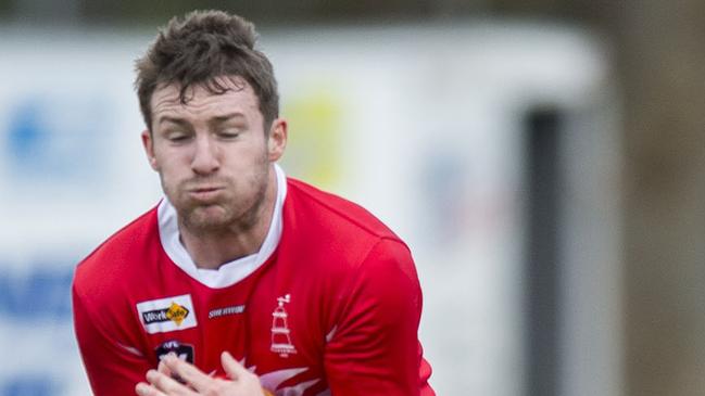 Tom Preece marks for Shepparton Swans.