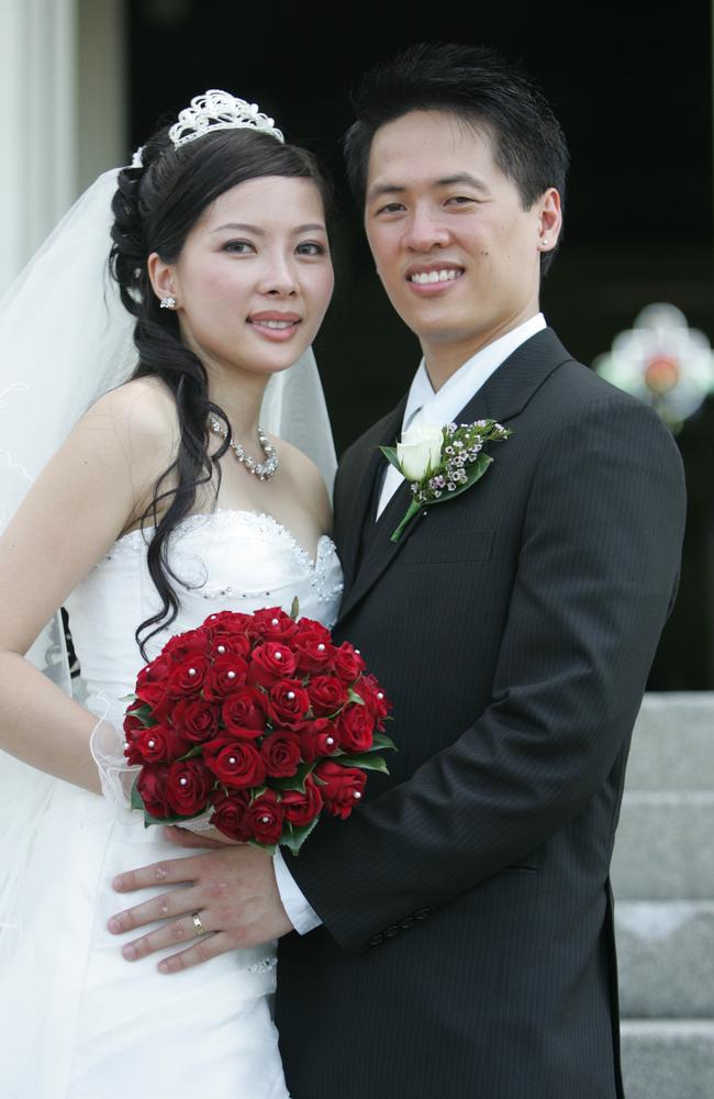 Philip Tran and Vy Nguyen marry at Our Lady of Victories Catholic Church, Bowen Hills in 2007. Picture: Jono Searle