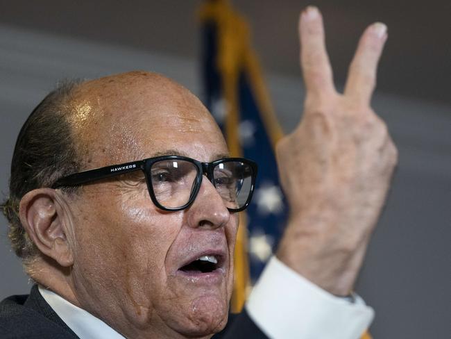 Giuliani shows his feelings. Picture: Getty/AFP