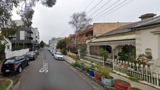 Emergency services rush to Stewart St in Brunswick East after house fire. Picture: GoogleMaps