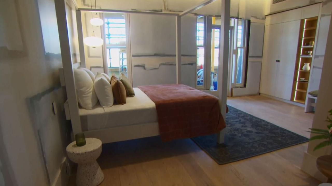 Andy and Deb had a very ‘beachy’ vibe with their room, and the judges wanted them to ditch that style and go for glamour. Picture: The Block