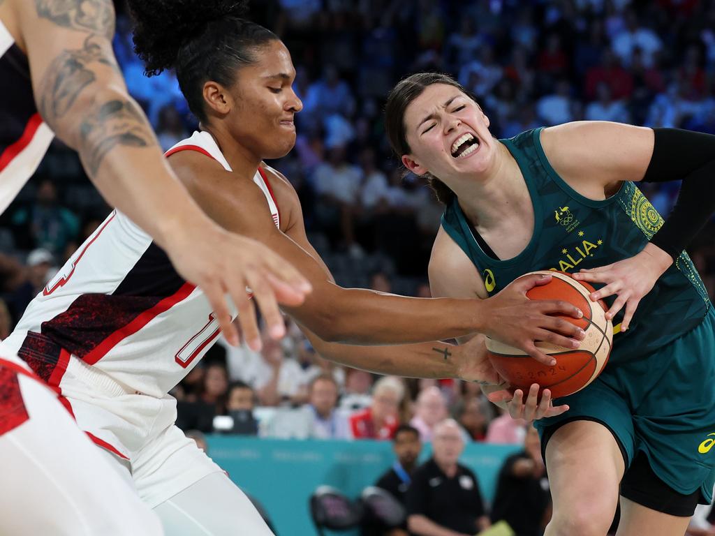 Jade Melbourne and the rest of the Opals never looked likely against the US. Picture: Adam Head