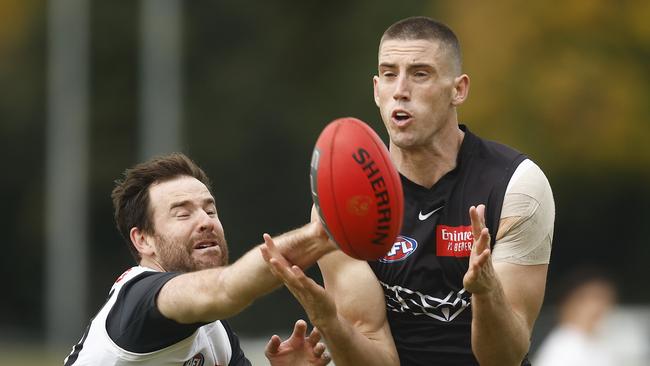 Darcy Cameron thrived in the wet conditions at Adelaide Oval. Picture: Daniel Pockett/Getty Images