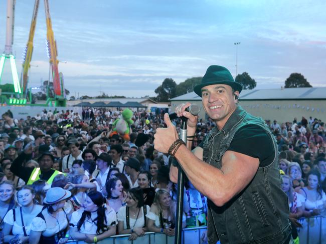 Shannon Noll, pictured at Oktoberfest Geelong last year, still loves performing. (Pic: Yuri Kouzmin)