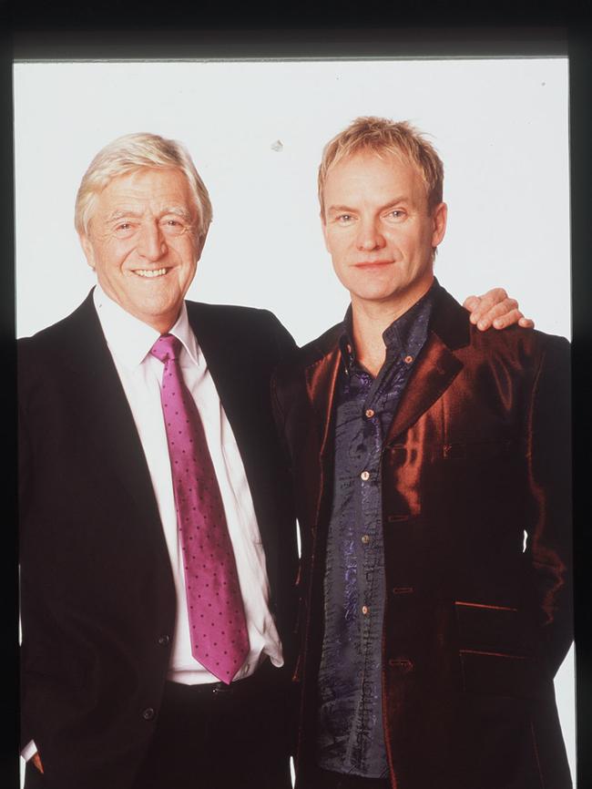 Michael Parkinson with singer Sting.