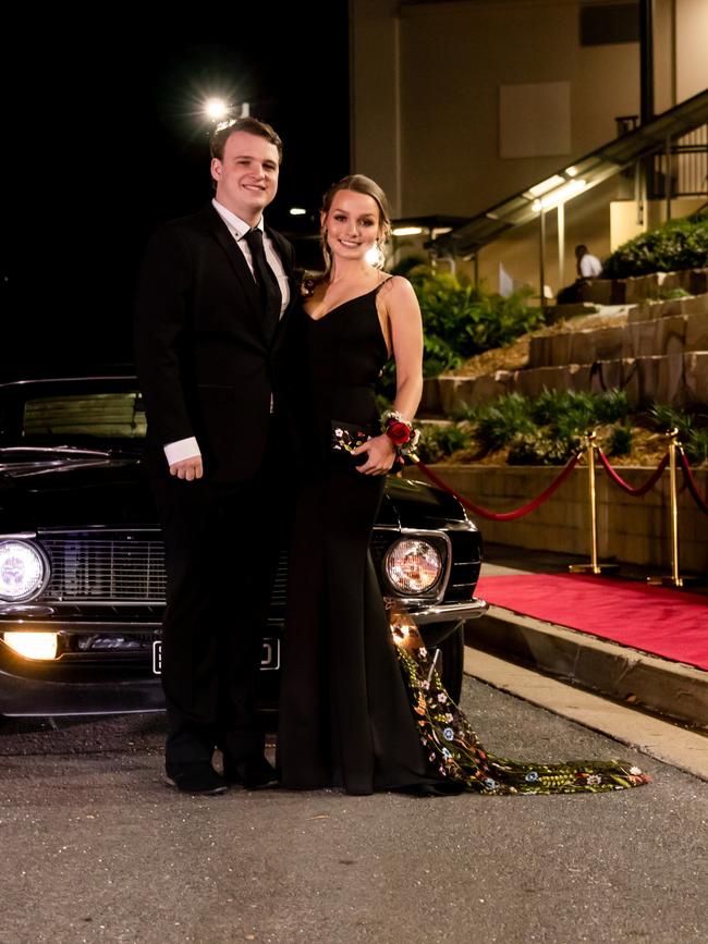 Jensen Evans and Molly Swanson. Hillcrest Christian College 2020 school formal. Photo: Supplied