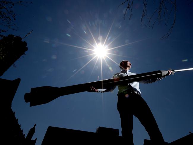 26/09/2019 Lloyd Damp an aeronautical engineer who is the CEO of Southern Launch, which is building a rocket launch pad on the remote Eyre Peninsula for the launch of commercial micro satellites. Photographed in Adelaide. Photo Kelly Barnes