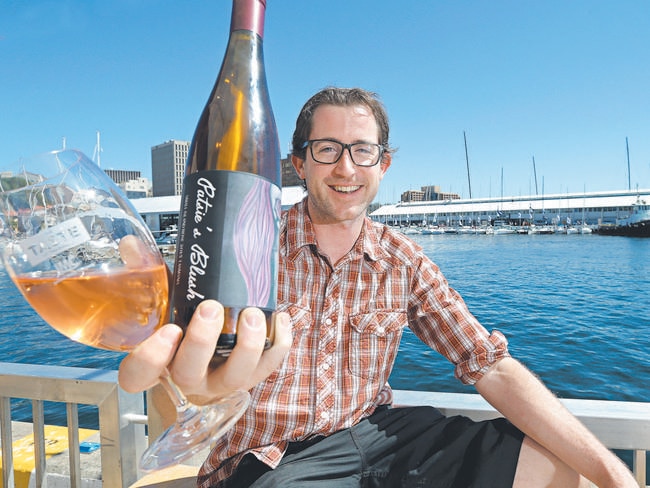 TASTE DAY 3: James Broinowski is using the Taste of Tasmania as the event for the first release of his new rose that was created entirely through crowd-funding Picture: Luke Bowden