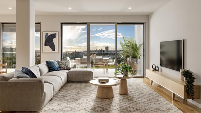 Inside the 'North Shore' Glenelg apartment tower. Picture: Barrio Developments