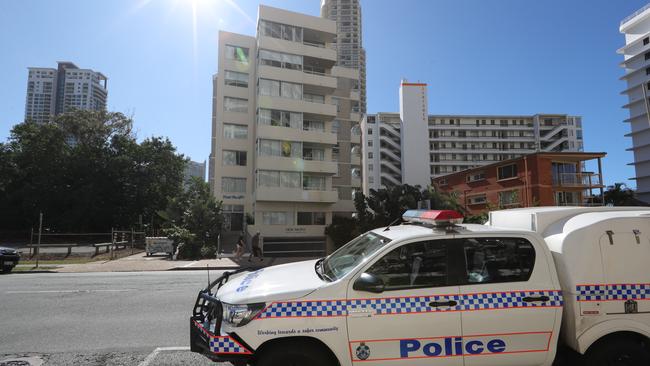 Police at the scene. Picture: Glenn Hampson