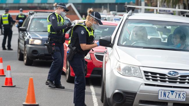 Police interrupted the car cavalcade held on April 10.