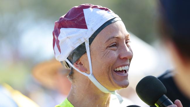 Rebecca Creedy after winning the Australian ironwoman crown earlier this year.