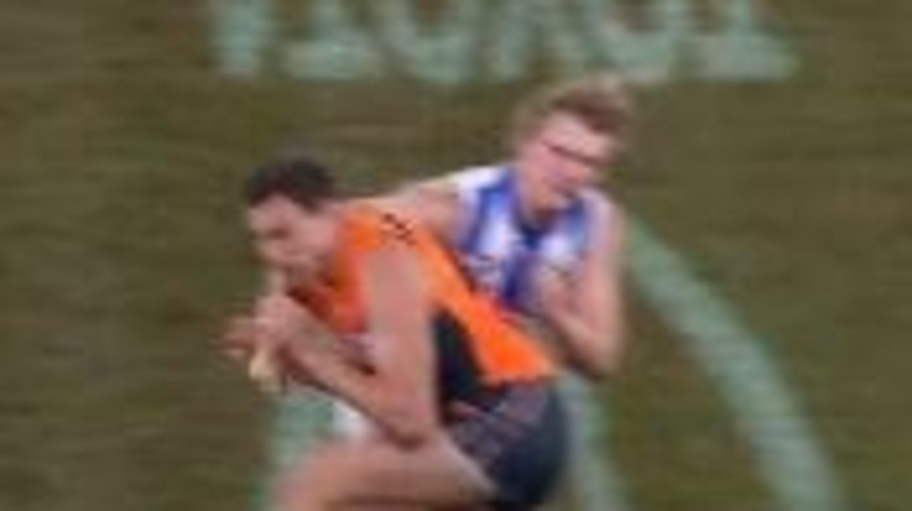 Jason Horne-Francis is set to come under scrutiny by the MRO for this hit on Josh Kelly