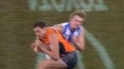 Jason Horne-Francis is set to come under scrutiny by the MRO for this hit on Josh Kelly