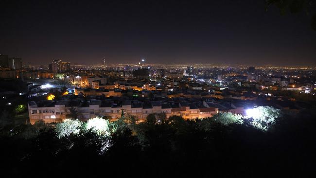 A general view of Tehran after several explosions rang out on October 26. Picture: AFP