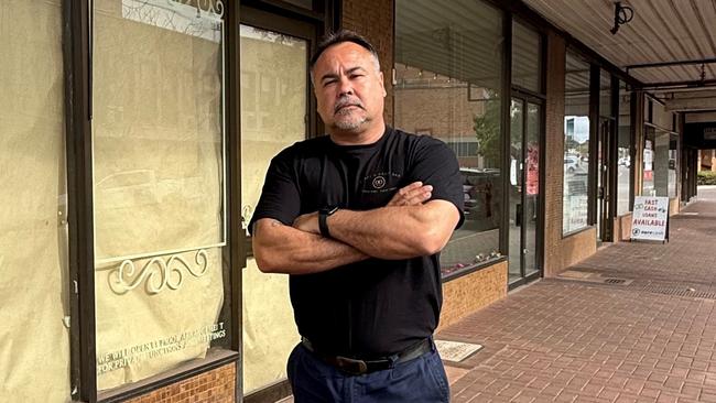 Mark Jones outside the future home of Draft & Drift, where work has stalled as a court battle over the bar’s liquor licence plays out. Picture: Supplied