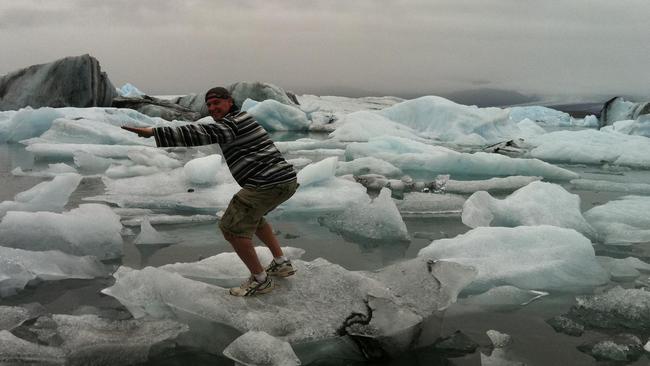 Surfing the iceburgs in Iceland. Picture: Newsmodo.