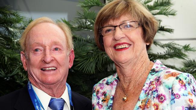 Margaret Court with fellow tennis great Rod Laver in 2013.