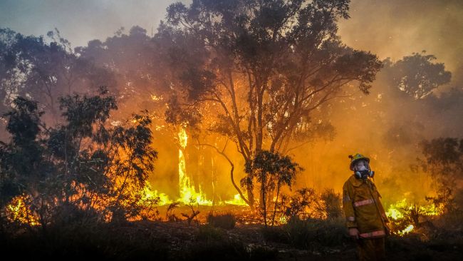The fire has been burning for three days. Picture: Sean Blocksigde/WESTERN AUSTRALIA DEPARTMENT OF FIRE AND EMERGENCY SERVICES