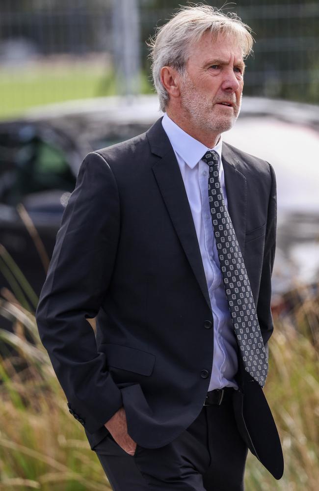 Actor Glenn Robbins arrives at the service. Picture: Ian Currie