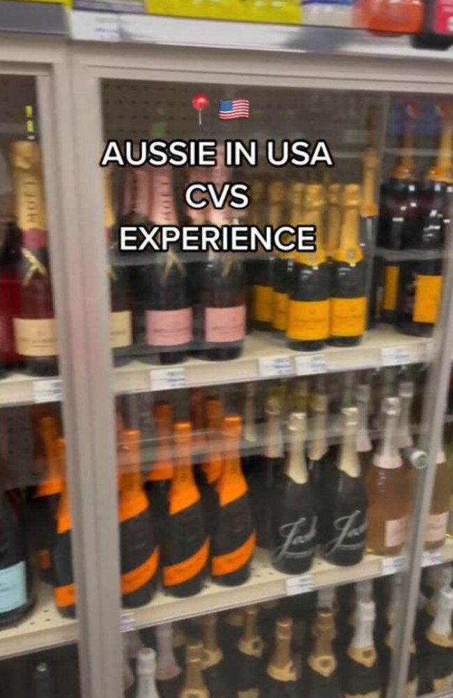 Teh pharmacy also stocked alcohol. Picture: TikTok/aliclarke82