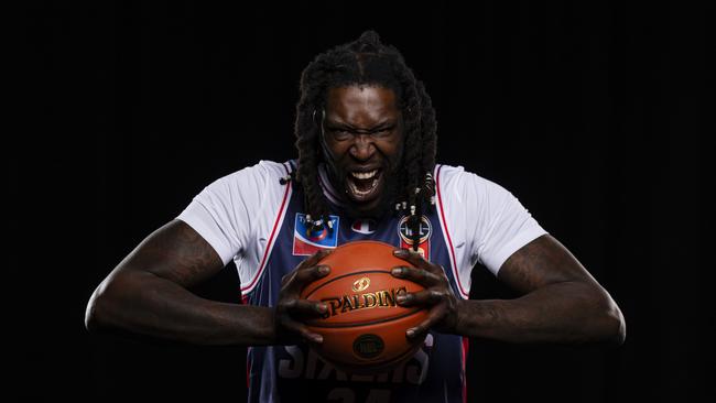 MELBOURNE, AUSTRALIA - NOVEMBER 17: Montrezl Harrell poses during an NBL Portrait Session on November 17, 2024 in Melbourne, Australia. (Photo by Daniel Pockett/Getty Images for NBL)