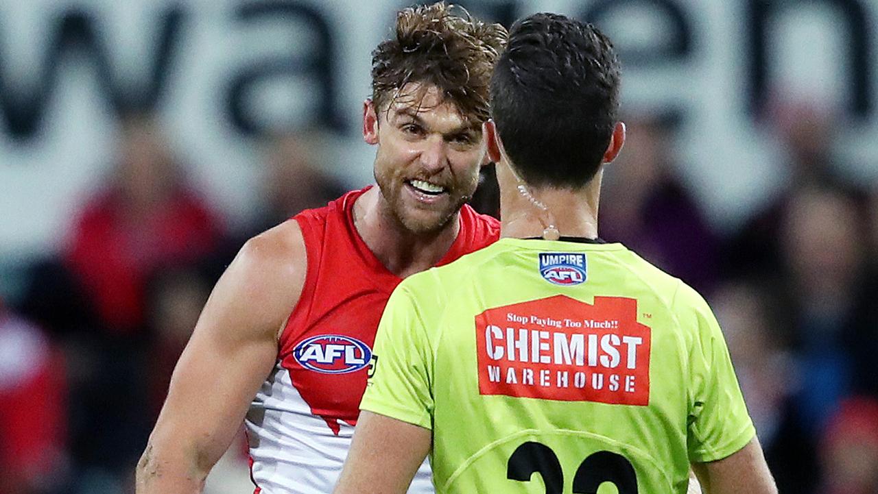 It was a big Friday night for Dane Rampe. Picture: Phil Hillyard